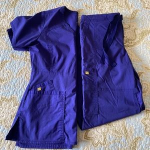 Scrub top and bottom set